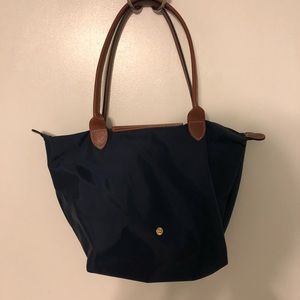 Longchamp Le Pilage Small Navy Tote
